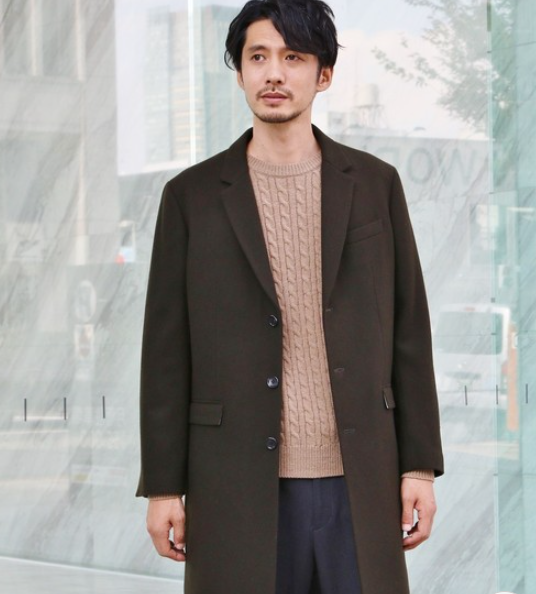 COATS MILANO ムーレー MOORER 伊製 格子柄チェスターコート-