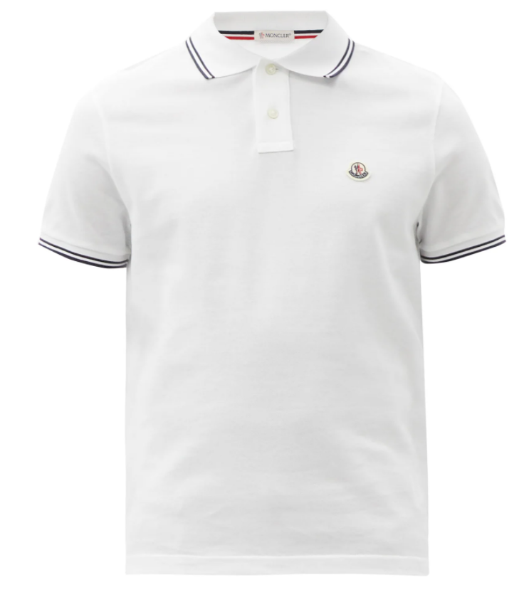 MONCLER スリムフィット ポロシャツ ホワイト L Slim Fit モンクレール